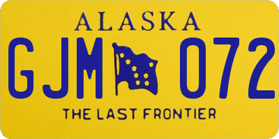 AK license plate GJM072