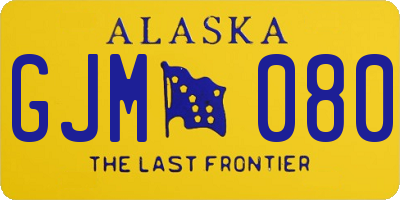AK license plate GJM080