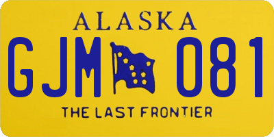 AK license plate GJM081