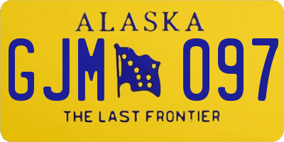AK license plate GJM097