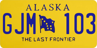 AK license plate GJM103