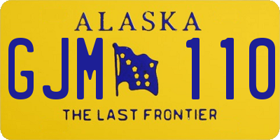 AK license plate GJM110