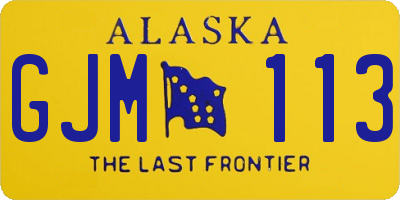 AK license plate GJM113