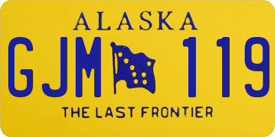 AK license plate GJM119