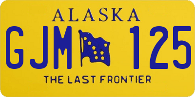 AK license plate GJM125