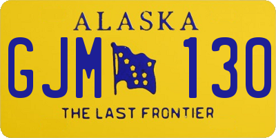 AK license plate GJM130