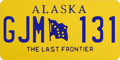 AK license plate GJM131