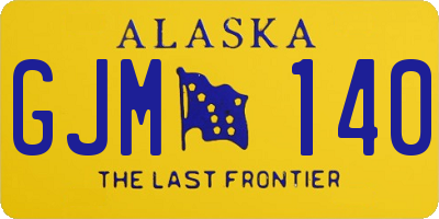 AK license plate GJM140