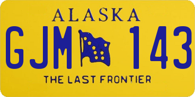 AK license plate GJM143