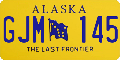 AK license plate GJM145