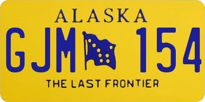 AK license plate GJM154