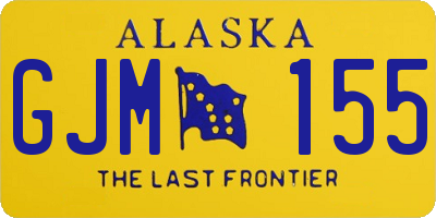 AK license plate GJM155