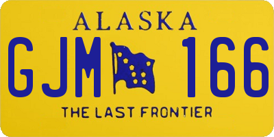 AK license plate GJM166