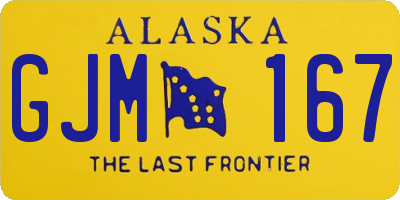 AK license plate GJM167
