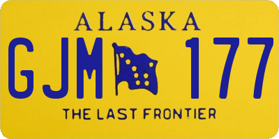 AK license plate GJM177