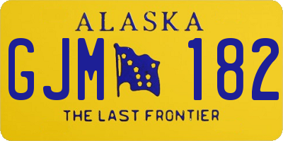 AK license plate GJM182