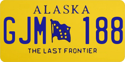 AK license plate GJM188