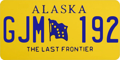 AK license plate GJM192