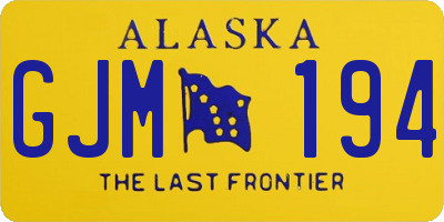 AK license plate GJM194