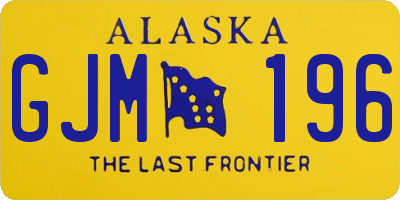 AK license plate GJM196