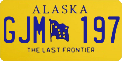 AK license plate GJM197