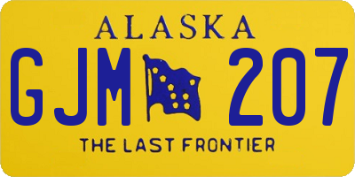 AK license plate GJM207