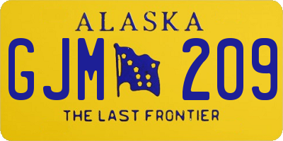 AK license plate GJM209
