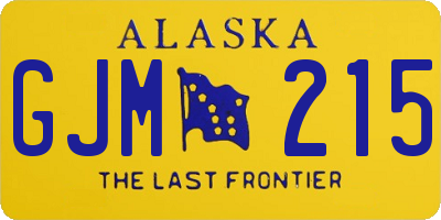 AK license plate GJM215