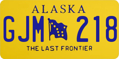 AK license plate GJM218