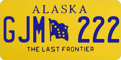 AK license plate GJM222