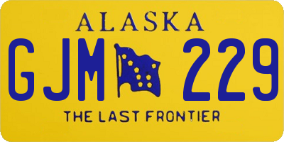 AK license plate GJM229