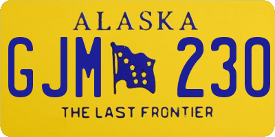 AK license plate GJM230