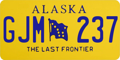AK license plate GJM237