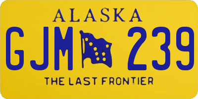 AK license plate GJM239
