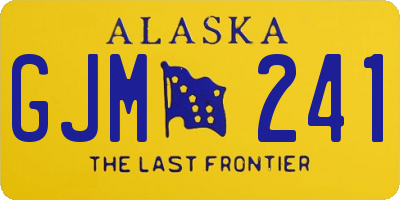 AK license plate GJM241