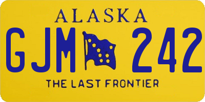 AK license plate GJM242