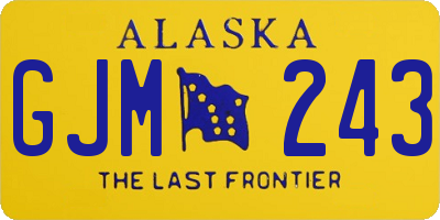 AK license plate GJM243