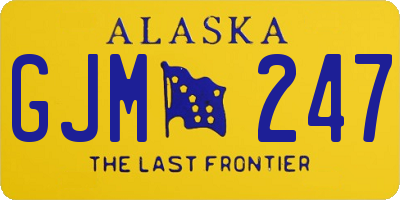 AK license plate GJM247