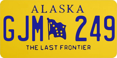 AK license plate GJM249