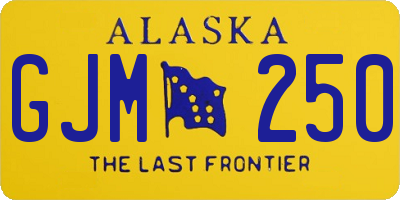 AK license plate GJM250