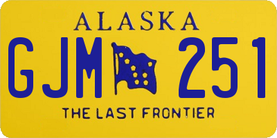 AK license plate GJM251