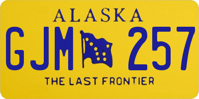 AK license plate GJM257