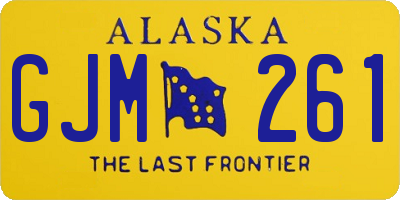 AK license plate GJM261