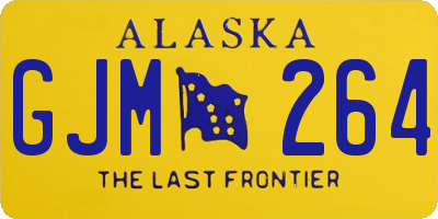 AK license plate GJM264