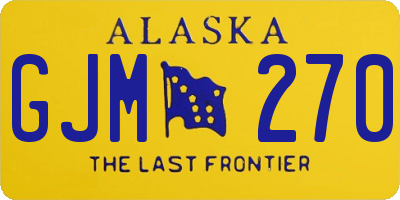 AK license plate GJM270