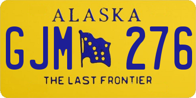 AK license plate GJM276
