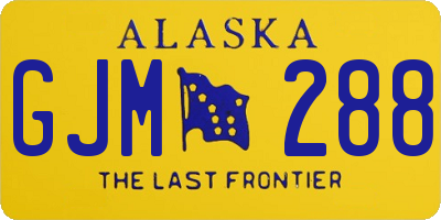AK license plate GJM288