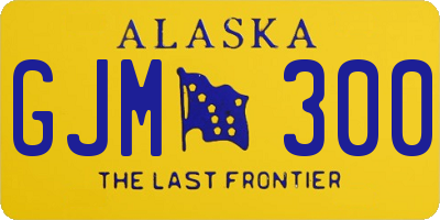 AK license plate GJM300