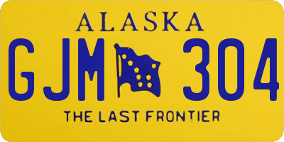 AK license plate GJM304