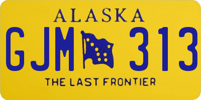 AK license plate GJM313